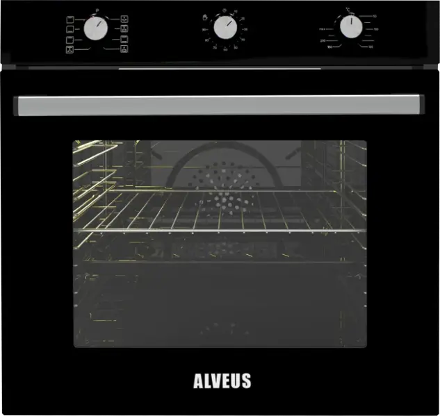 ALVEUS ALV MFA 615 (BLACK) Siyah Fırın – Soğutma Fanlı, Enerji Sınıfı A