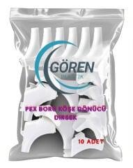 Pex Boru Köşe Dönücü Dirsek (10’lu Paket) – Yerden Isıtma ve Kalorifer Tesisatı İçin