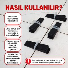 Seramik Seviye Tespit Takozu (100 Adet) – Mükemmel Fayans Tesviyesi İçin