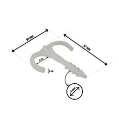 Pex Dubelli Yere Tespit Kılçık Siyah (250’li Paket) – Yerden Isıtma Boru Sabitleme Aparatı