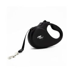 Doggie Otomatik Uzatma Tasması – 5 Metre | L Beden | Siyah