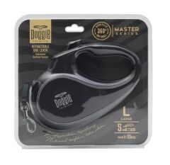 Doggie Otomatik Uzatma Tasması – 5 Metre | L Beden | Siyah