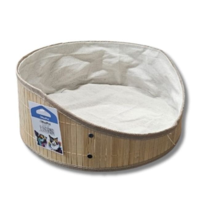 Doğal Bambu Kedi Yatağı – Madpet 500 | 34 cm Konforlu ve Şık Tasarım
