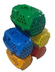 Cans Renkli Küçük Boy Plastik Kedi Taşıma Çantası | Pratik ve Şık Evcil Hayvan Taşıma Çözümü